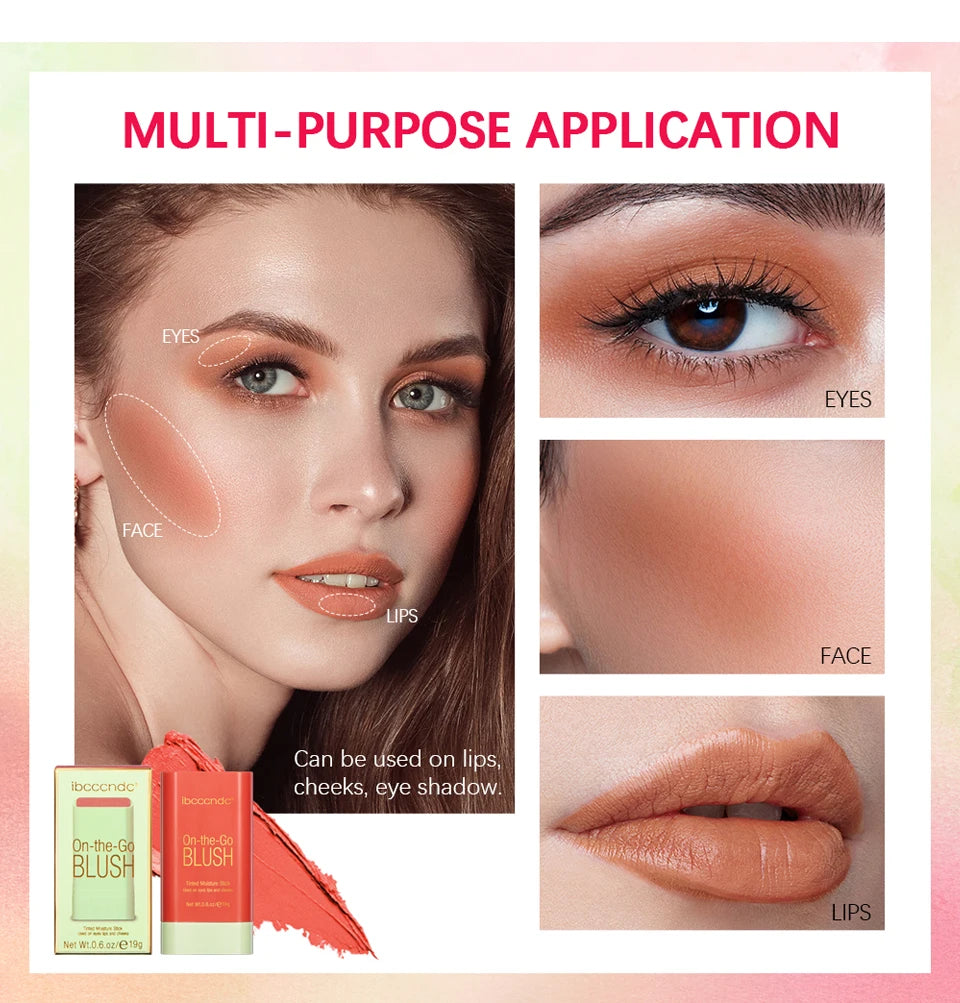 Korean Blush Stick Matte Cream Blusher & Tinted Makeup Stick