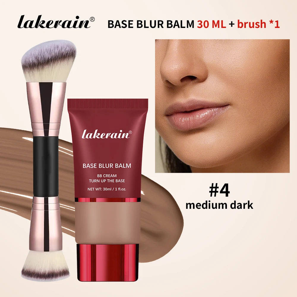 Liquid Foundation and Dual Brush Combo Matte Oil Control Makeup Set - 20