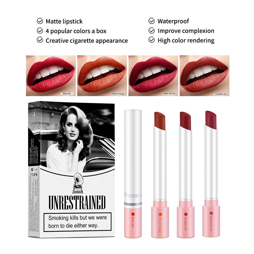 Matte Lipstick Set Waterproof Long Lasting Lip Tint Makeup - 1