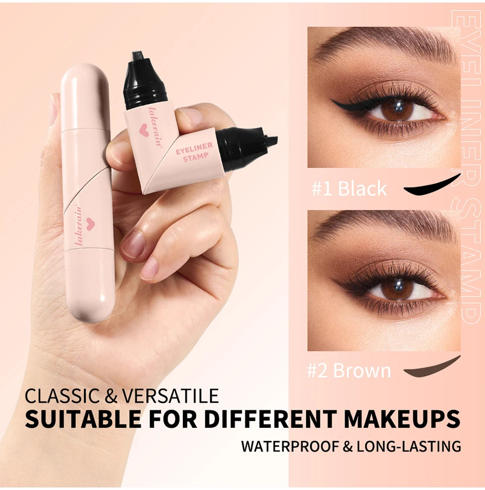 Triangle Liquid Eyeliner Stamp Waterproof Winged Pencil Pen