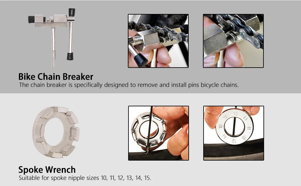 6-Piece Professional Bike Tool Kit Bicycle Repair and Maintenance Set