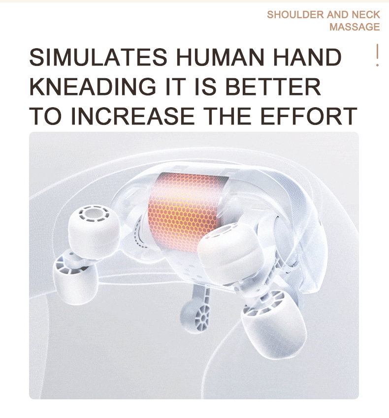 Wireless Neck and Back Massager 6D Deep Tissue Kneading Pillow