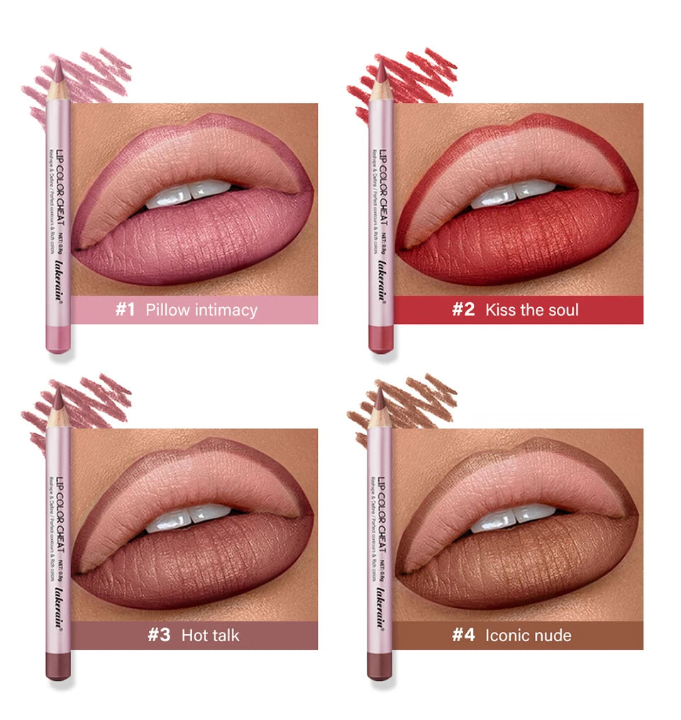 Matte Lip Pencil Waterproof Brown Lip Liner Stain - 13