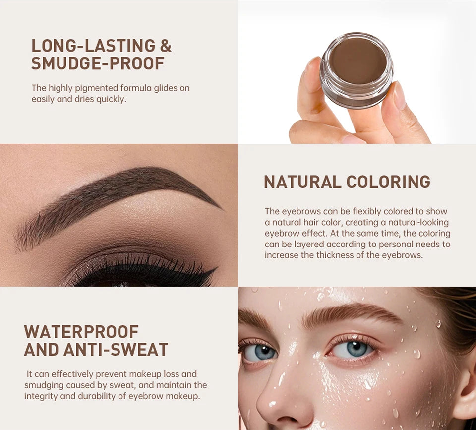 Wild Eyebrow Pomade Waterproof Styling Wax Cream - 9