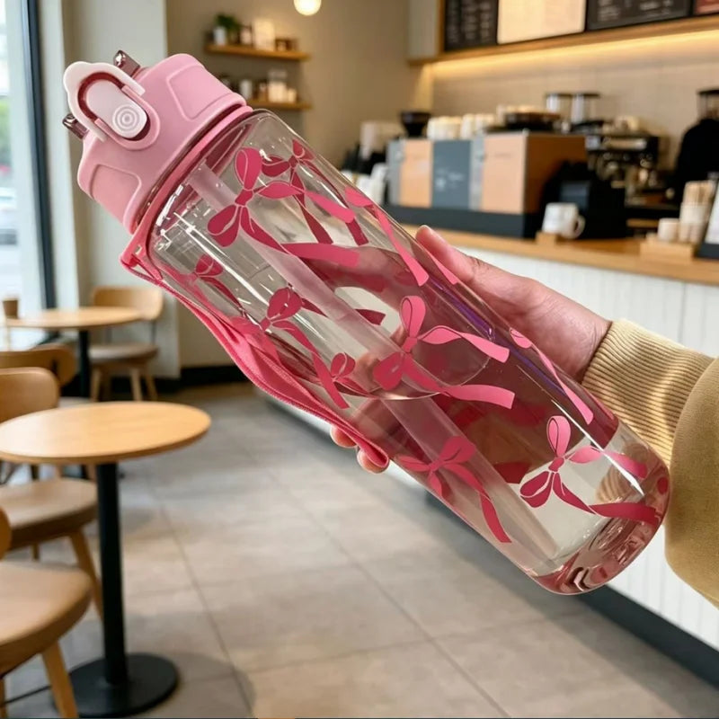 800ml Sports Water Bottle Motivational Fitness Cup with Time Marker - 18