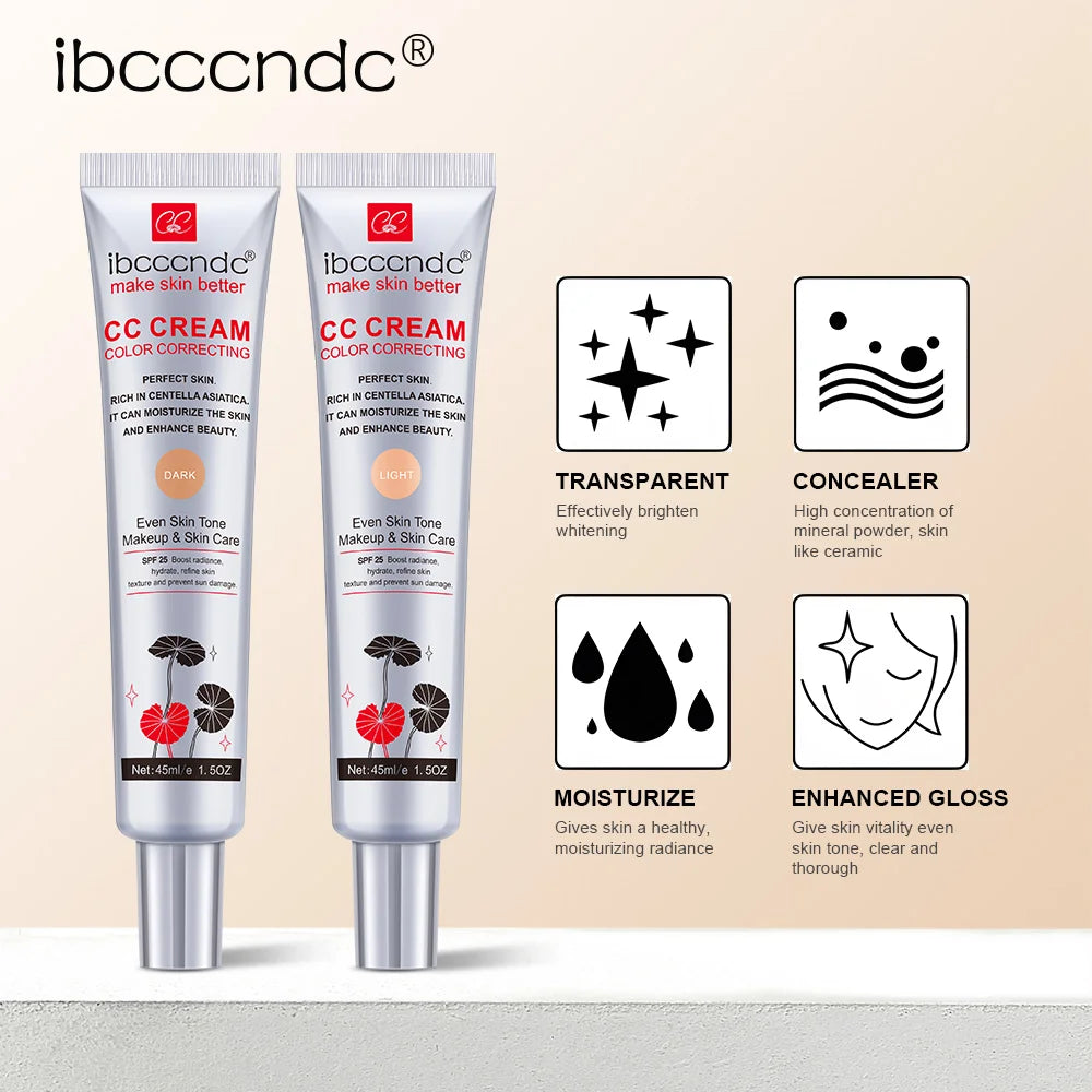 Color Correcting CC Cream Moisturizing Waterproof Makeup Foundation