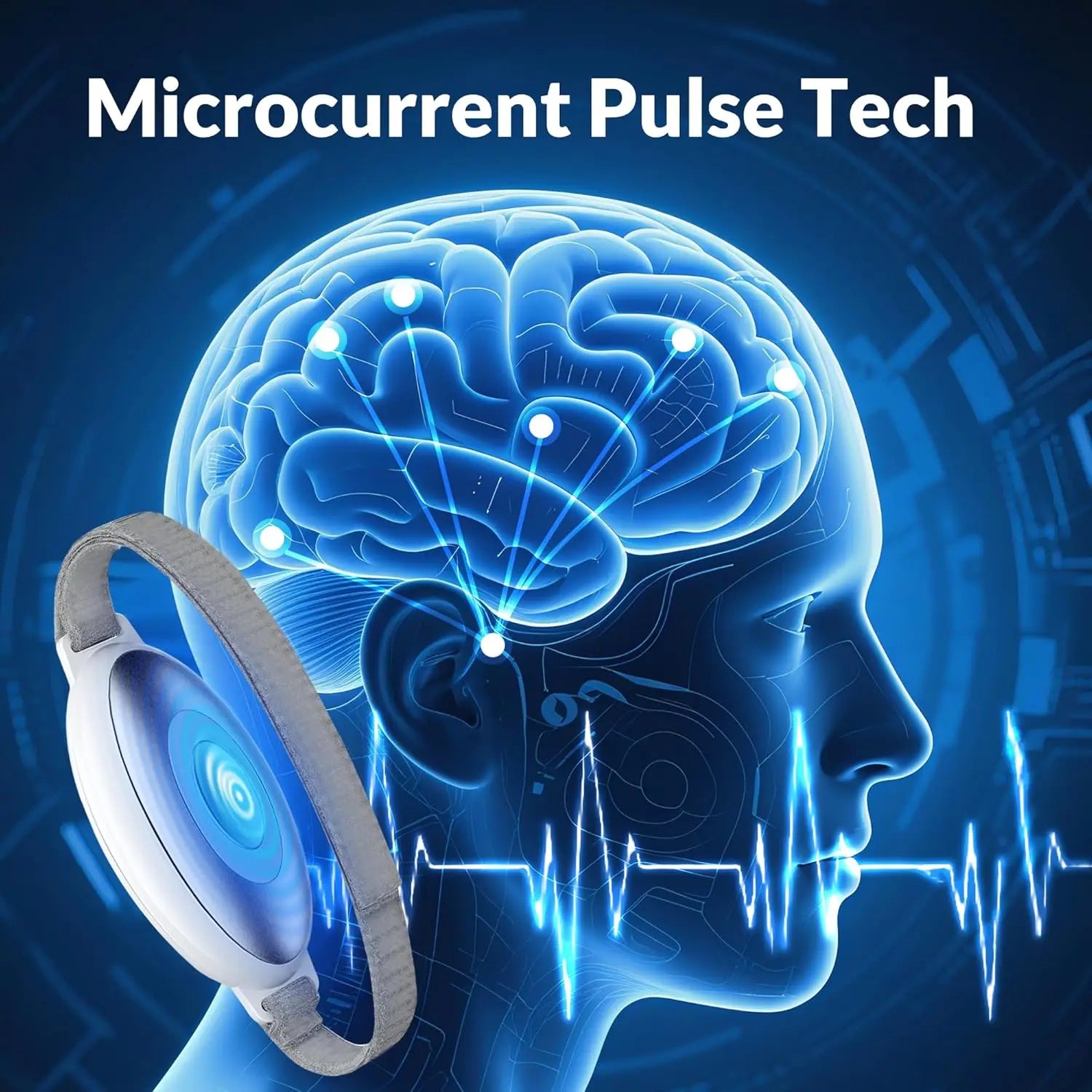 Microcurrent Sleep Aid Device EMS Pulse Massager Insomnia Relief - 3