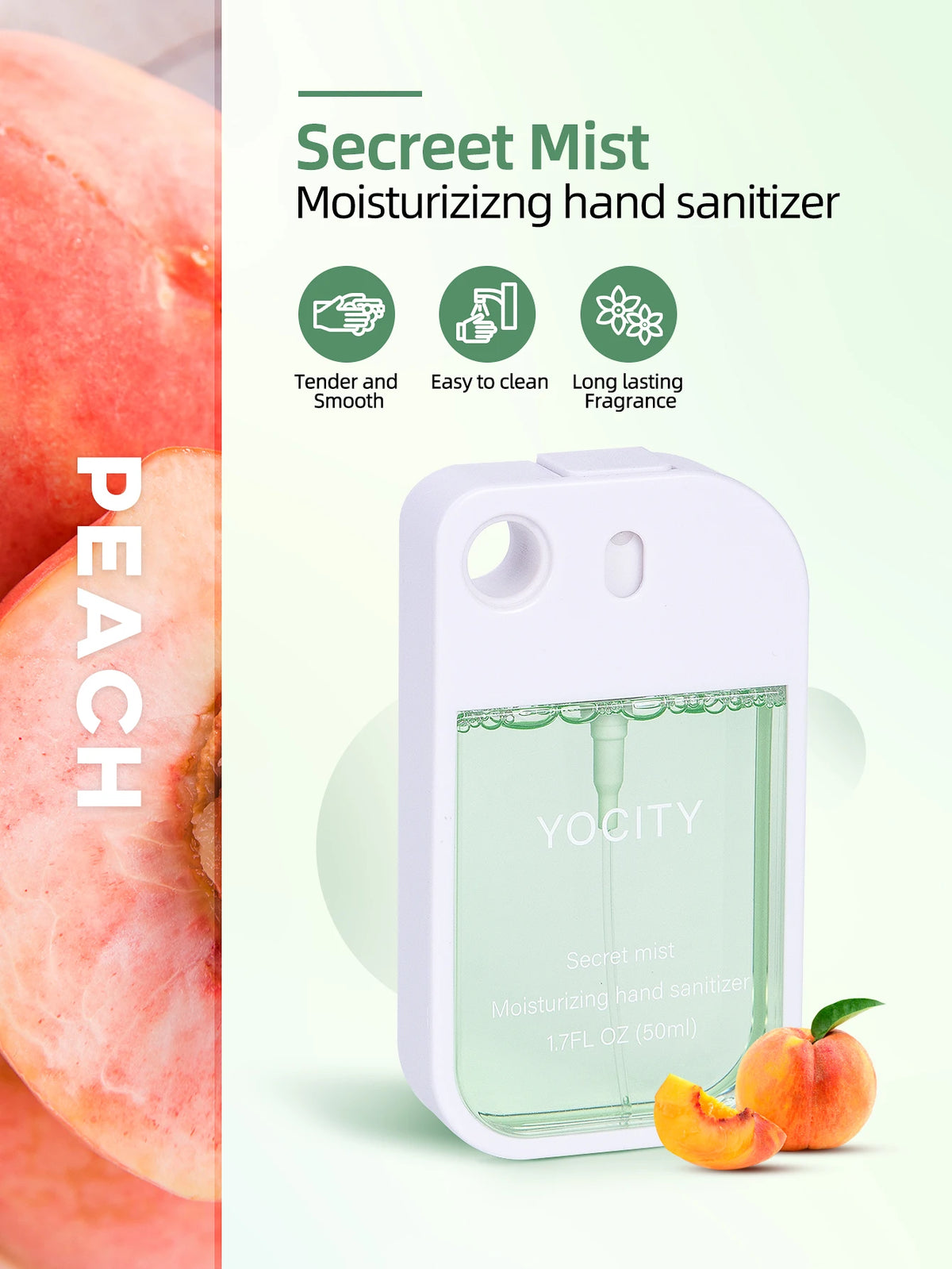 YOCITY 50ml Portable Air Freshener and Hand Sanitizer Spray with Keychain