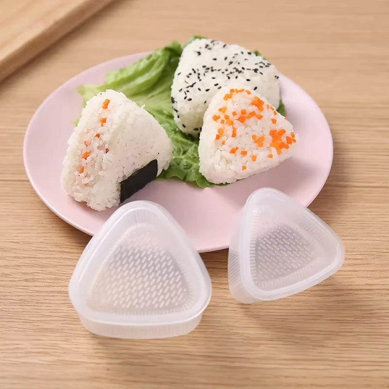 2pc Triangle Sushi Onigiri Mold Set Rice Ball Press Maker Bento Tool
