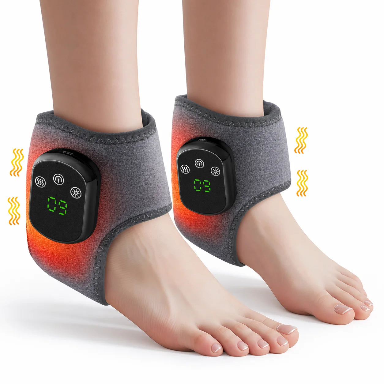 Cordless Heated Ankle Massager with Heat and Vibration - 16
