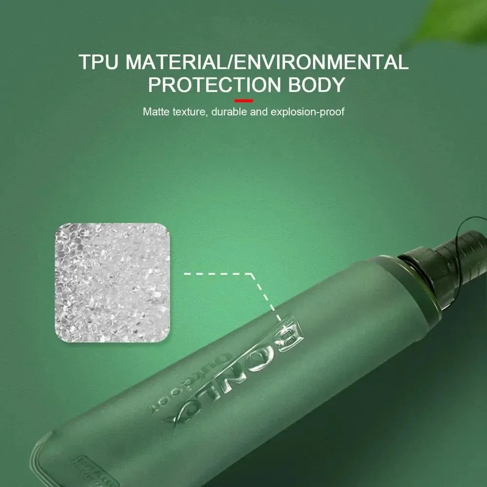 Foldable Soft Flask Water Bottle TPU Hydration Pack for Running Hiking - 12