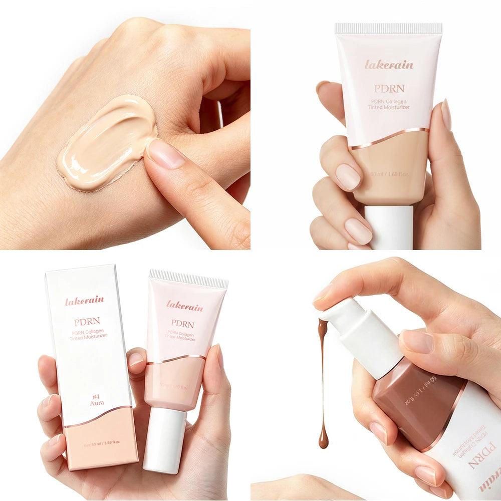 PDRN Collagen Tinted Moisturizer Radiant Glow Foundation Makeup