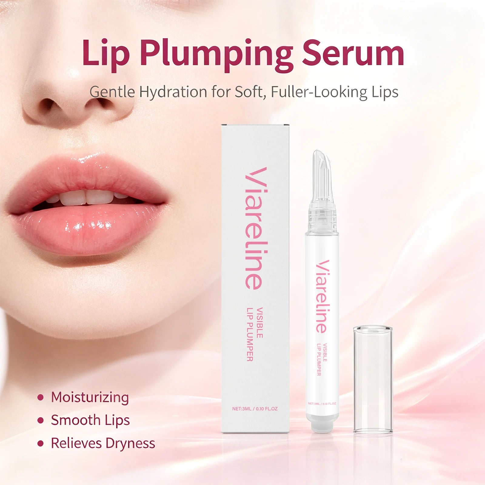 VIARELINE Hydrating Lip Plumper Gloss & Smoothing Serum - 2