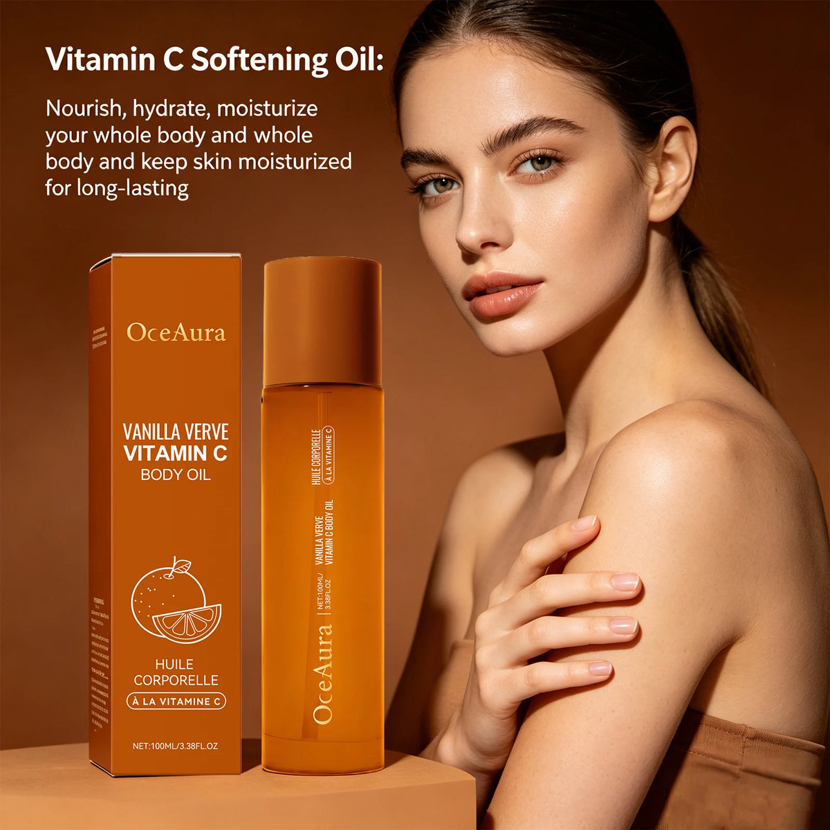 Vitamin C Body Oil Hydrating Antioxidant Massage Oil