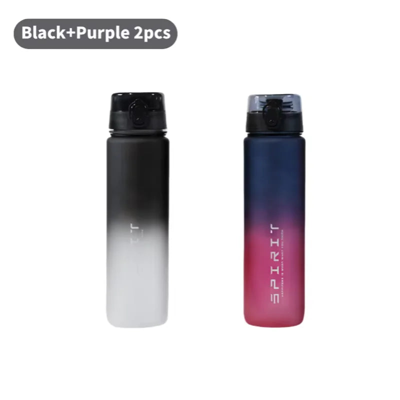Leak Proof Sports Water Bottle Portable Gym Fitness Jug 500ml 1000ml