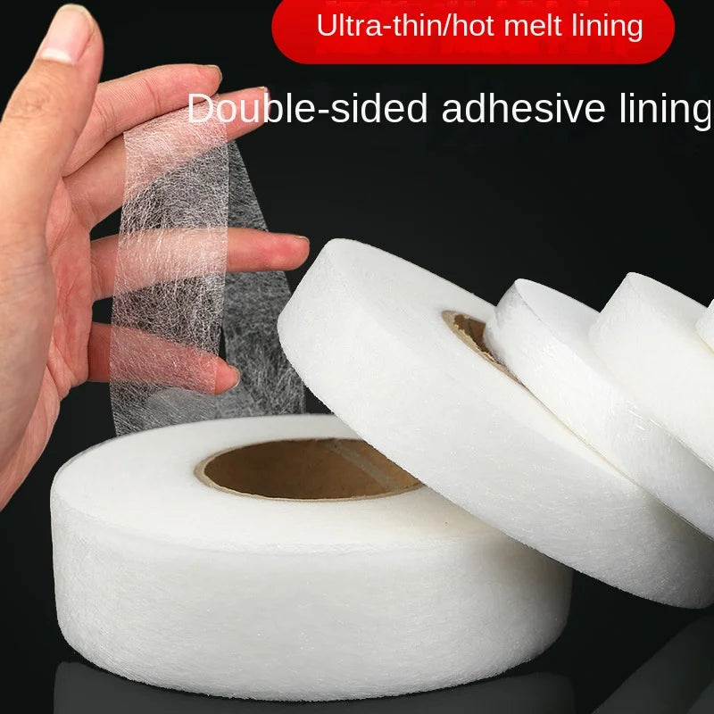 Double Sided Iron On Hem Tape Non Woven Adhesive Fabric Roll for Sewing - 2