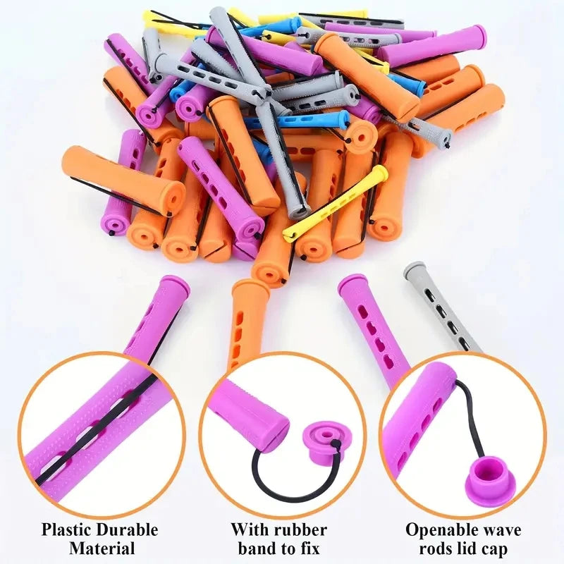 10pcs Hair Perm Rods Set Professional Curling Styling Tools - 7