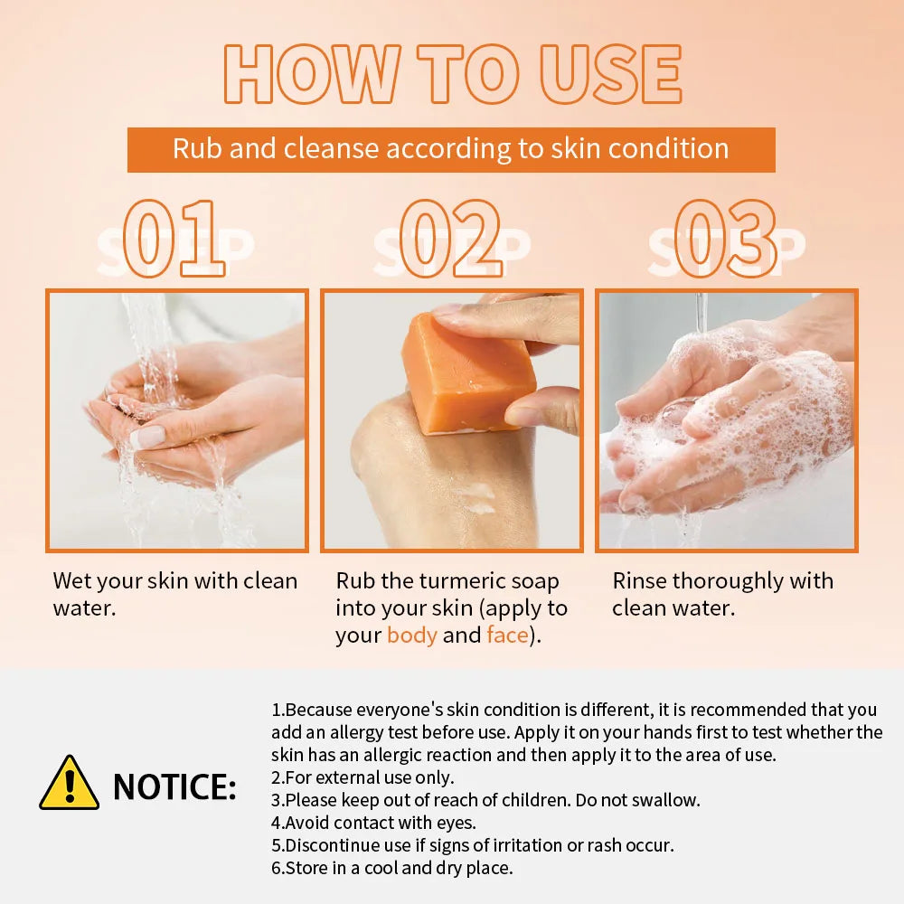 Turmeric Lemon Kojic Acid Soap Natural Skincare Bar - 5