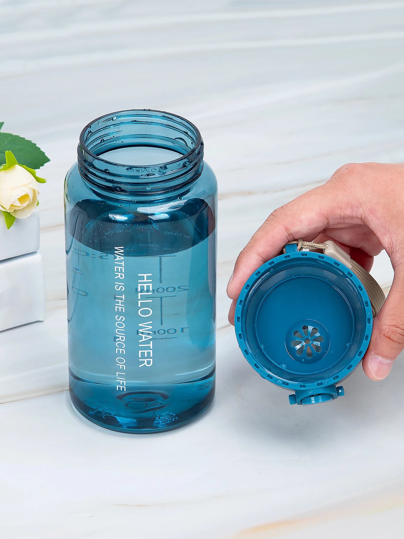 Transparent Sports Water Bottle Leakproof Drinking Cup 550ml 780ml - 4