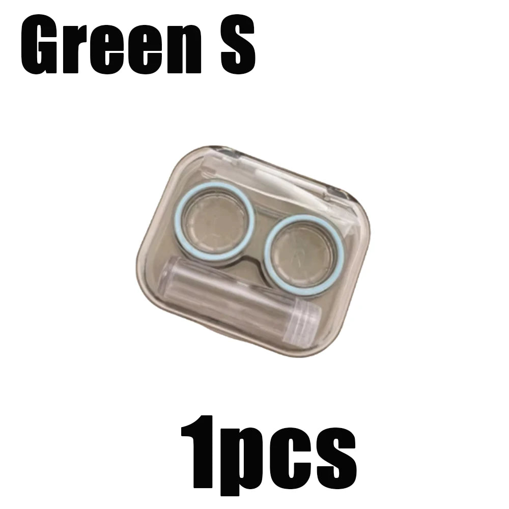 Portable Contact Lens Case Travel Storage Kit with Tweezer and Suction - 15