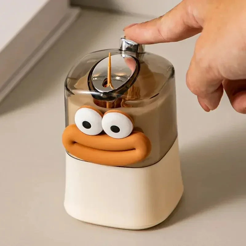 Automatic Pop-Up Toothpick Dispenser Cartoon Table Toothpick Holder