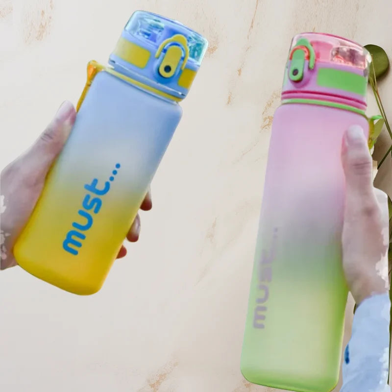 Fantia Gradient Sports Water Bottle Leakproof Fitness Gym Drinking Cup