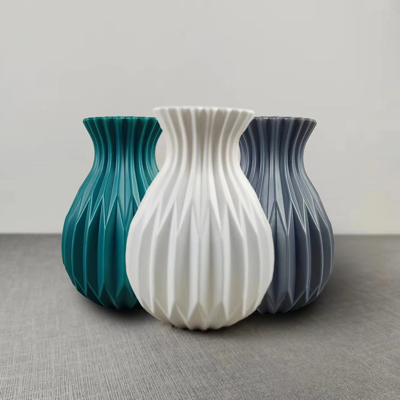 Modern Plastic Flower Vase Minimalist Nordic Style Home Decor Centerpiece - 5
