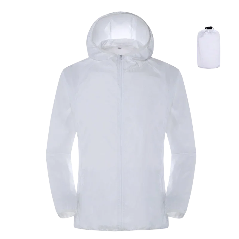 Unisex Lightweight Rain Jacket Waterproof Sun Protection Windbreaker - 8