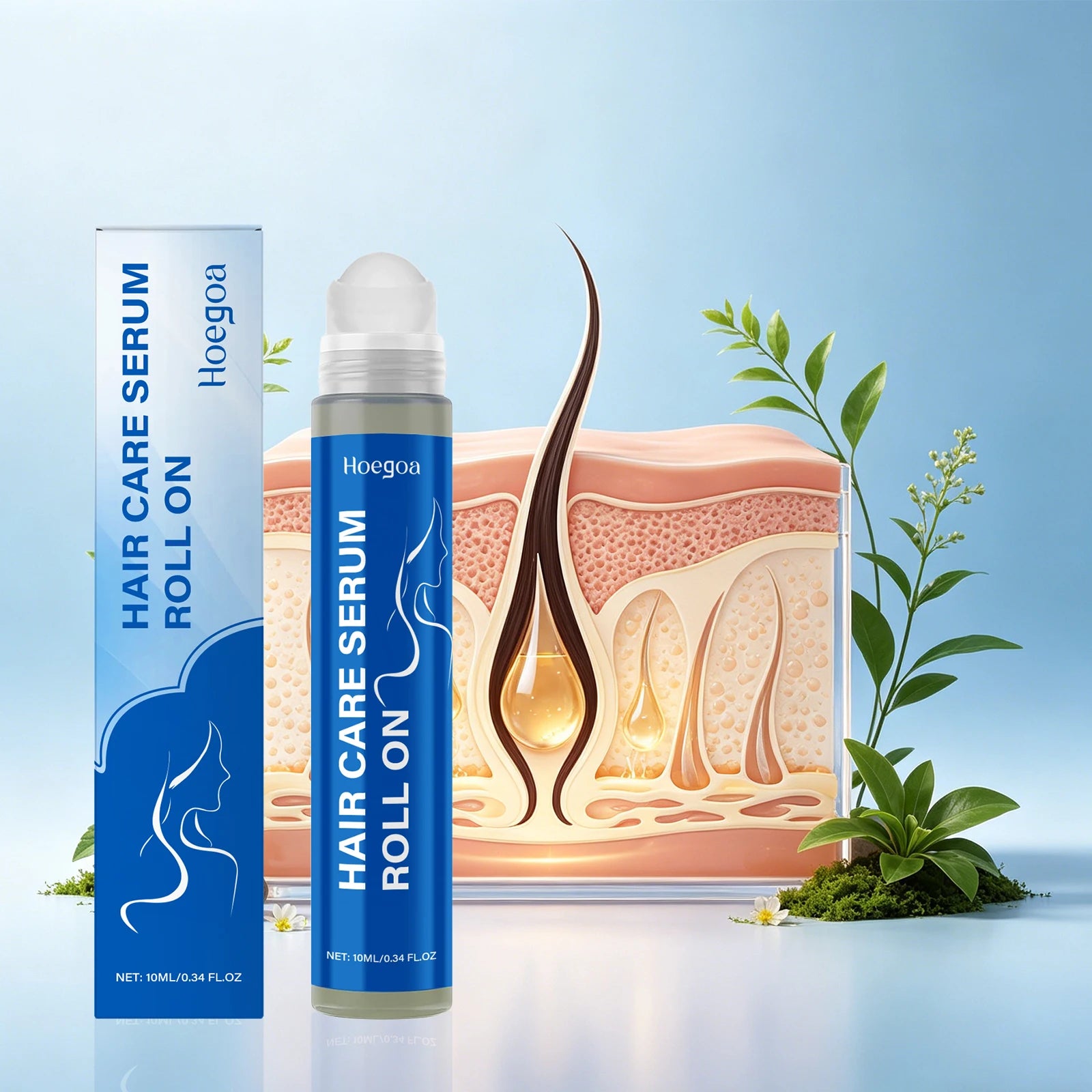 Rosemary Hair Growth Serum Roll-on Scalp Nourishing Hair Roller - 1