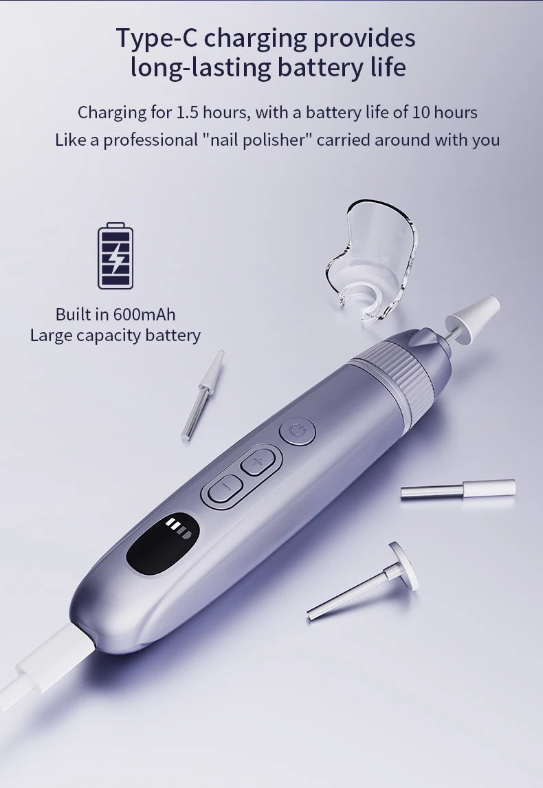 Electric Nail File Set Cordless Manicure Pedicure Drill Machine - 18