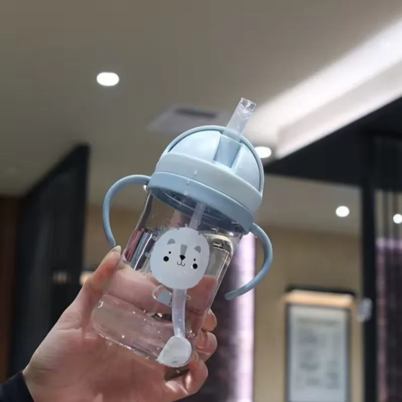 Kids 350ml Gravity Straw Cup Leakproof Training Feeding Bottle - 13