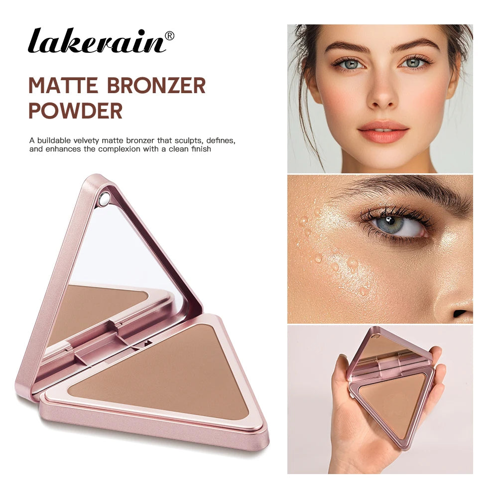 Matte Bronzer Powder Long Lasting Face Makeup & Oil Control Bronzer - 2