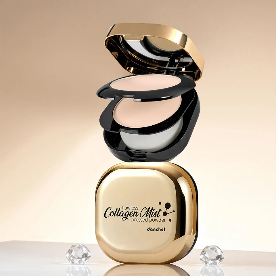 Double Layer Pressed Powder Oil Control Matte Setting Powder Makeup