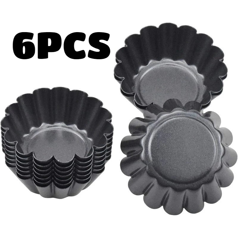 24PCS Non-Stick Egg Tart Molds Carbon Steel Fluted Baking Cups Set - 15