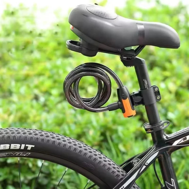 Heavy Duty Bike Lock Steel Cable Anti Theft Security Chain for Bicycle