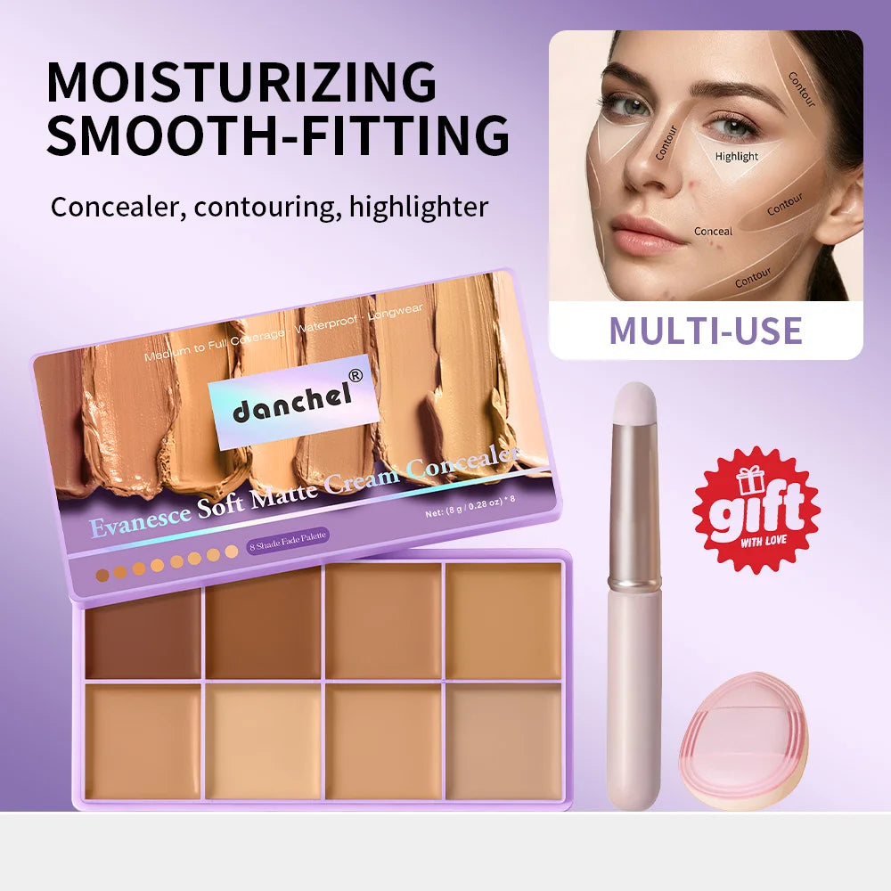 Cream Concealer Palette Long Wear Full Coverage Makeup