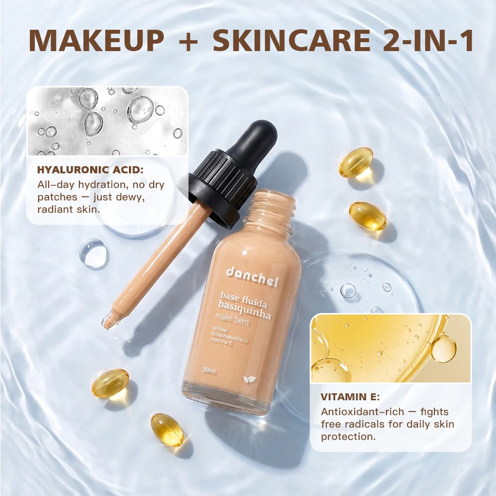 Danchel Lightweight Liquid Foundation Matte Soft Makeup - 14