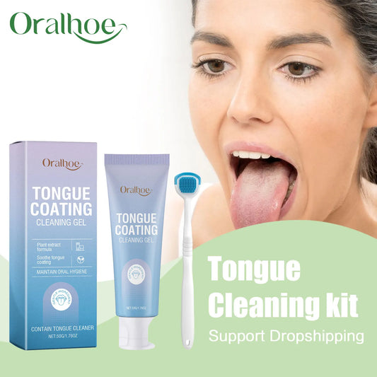 Tongue Cleaner Gel And Scraper Fresh Breath Oral Care Set