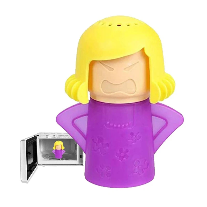 Angry Mama Microwave Cleaner Steam Oven Scrubber Kitchen Cleaning Tool