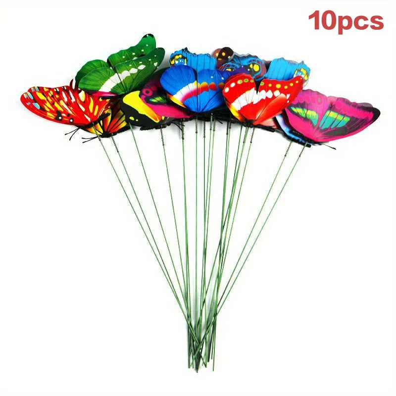3D Artificial Butterfly Garden Stakes Waterproof Plant Pot Decorations - 13