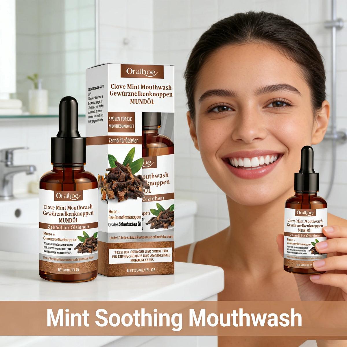 Clove Mint Mouthwash Liquid Toothpaste for Fresh Breath Oral Care