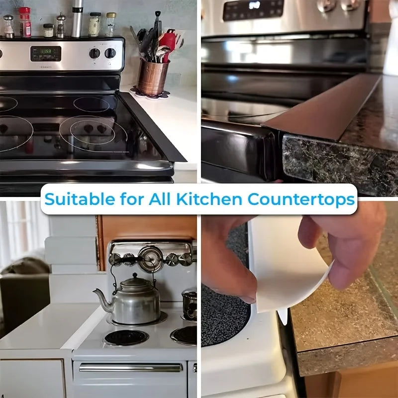 Silicone Stove Gap Cover Kitchen Counter Sealing Strip Oil Proof