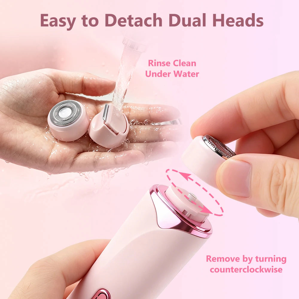 2 in 1 Dual Head Women Electric Razor Bikini Trimmer