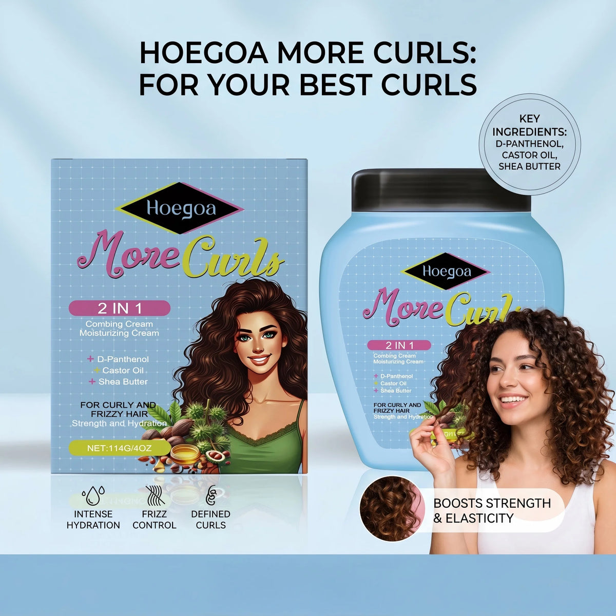 More Curls Hair Cream Curl Defining and Moisturizing Cream