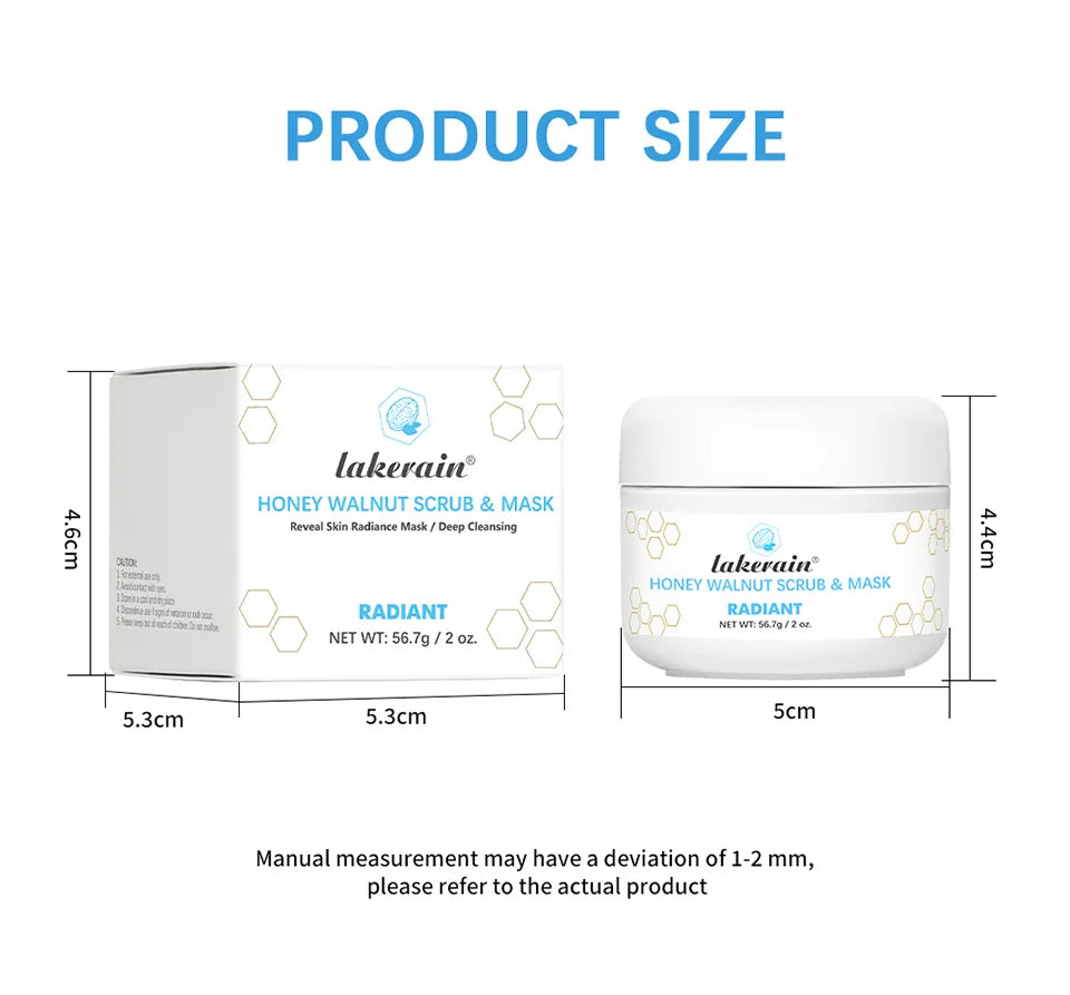 Honey Walnut Facial Scrub and Exfoliating Mask