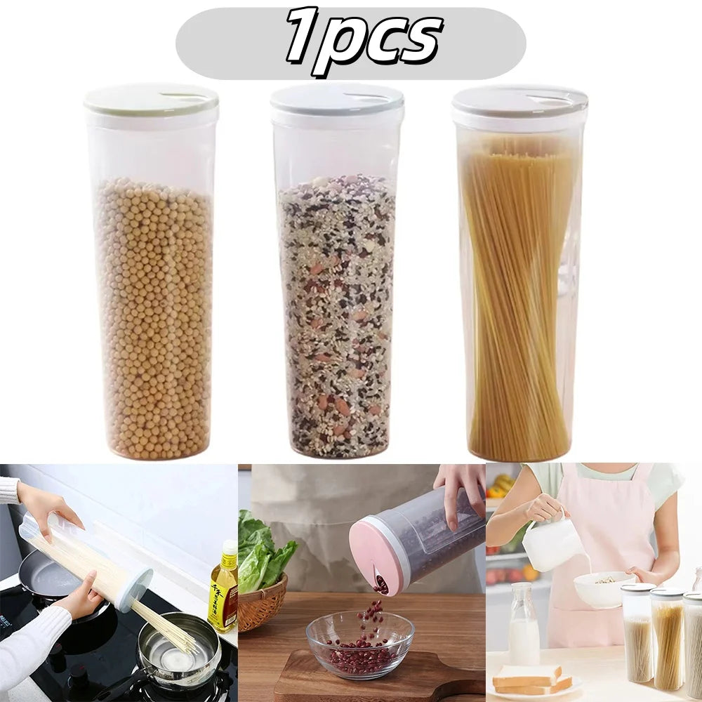 Airtight Pasta Container Spaghetti Storage Jar Kitchen Food Organizer