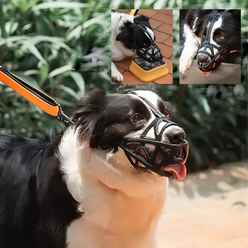 Adjustable Dog Muzzle Breathable Anti-Biting Basket Guard for Pets - 1