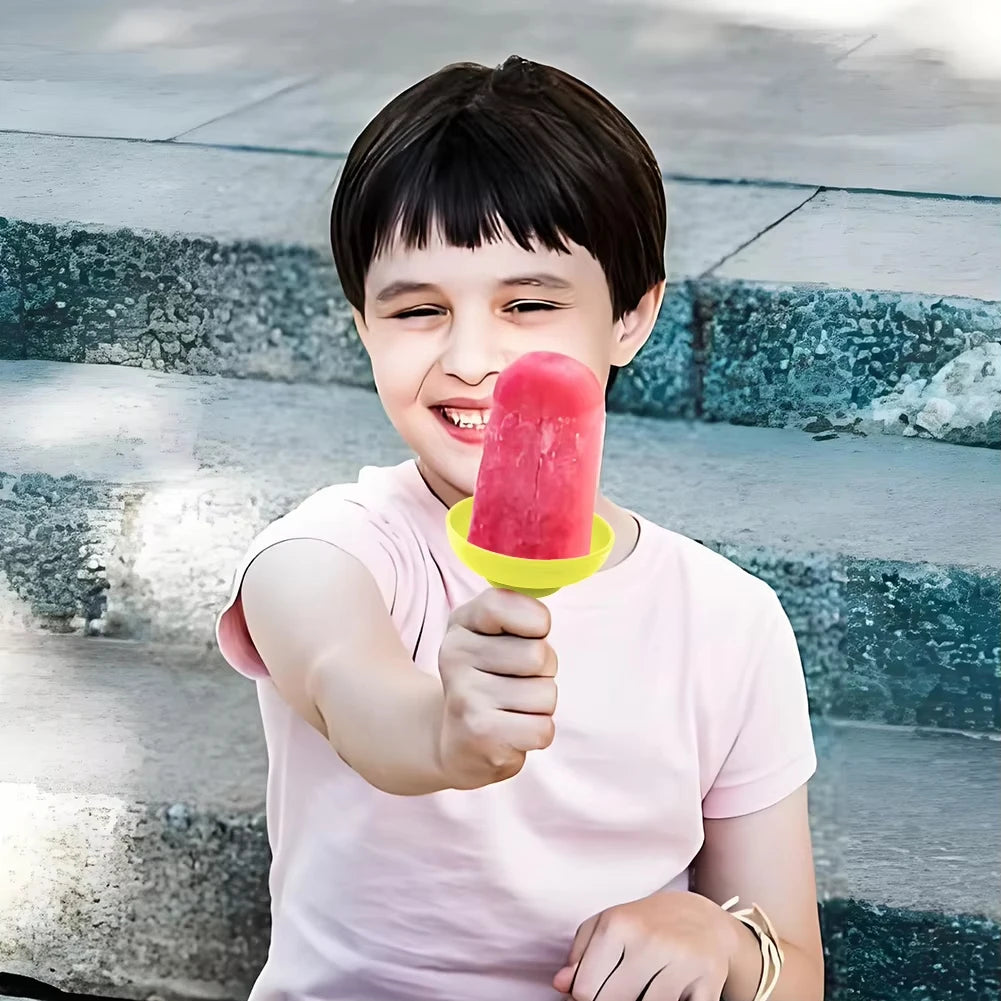 Drip Free Popsicle Holder Silicone Reusable Ice Cream Catcher for Kids