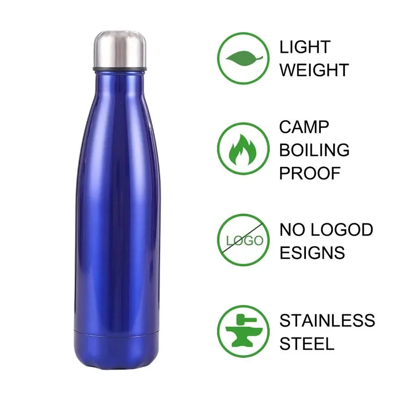Stainless Steel Vacuum Flask Insulated Water Bottle 500ml 750ml