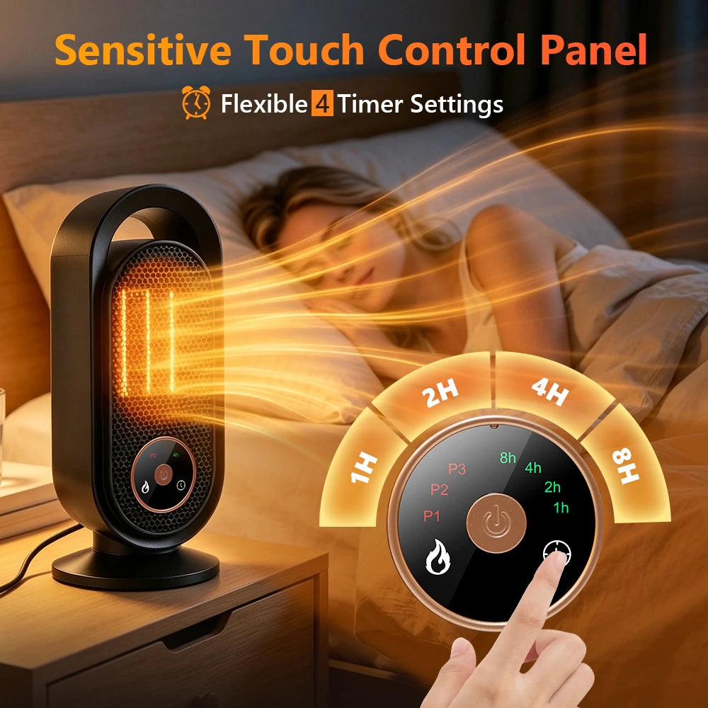 Portable Electric Space Heater Ceramic Fast Heating Fan